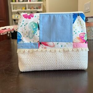 Floral Patchwork Cosmetic Bag